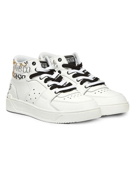 versace jeans logo trainers mens|Versace zipped high top sneakers.